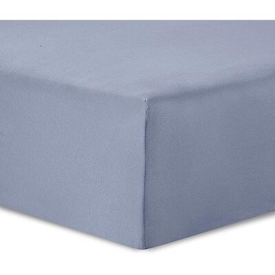 Vision Lençol-capa em camisola, 160 x 200 cm, cor: cinzento, 100 % malha algodão, elástico à volta deles, saia de 30 cm Vision Lençol-capa em camisola, 160 x 200 cm, cor: cinzento, 100 % malha algodão, elástico à volta deles, saia de 30 cm