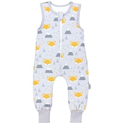 TupTam Saco de dormir bebé com pernas, saco de dormir para crianças 2,5 TOG para todo o ano, algodão OEKO-TEX, Raposa amarela no inverno TupTam Saco de dormir bebé com pernas, saco de dormir para crianças 2,5 TOG para todo o ano, algodão OEKO-TEX, Raposa amarela no inverno