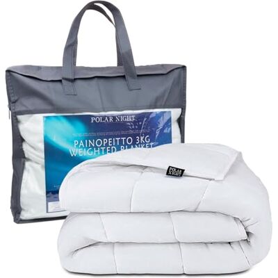 Polar Night Cobertor pesado para adultos 135 x 200 cm, 5 kg, com pérolas de vidro, algodão, padrão Oeko-Tex® 100, respirável, hipoalergénico, inclui alças de cobertura Polar Night Cobertor pesado para adultos 135 x 200 cm, 5 kg, com pérolas de vidro, algodão, padrão Oeko-Tex® 100, respirável, hipoalergénico, inclui alças de cobertura