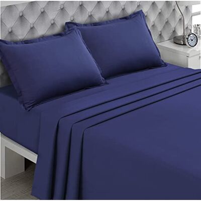 Vision Lençol liso, azul marinho, 270 x 300 cm, 100 % algodão Vision Lençol liso, azul marinho, 270 x 300 cm, 100 % algodão