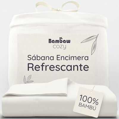 Bambaw Lençol de Cima Bambu Cama 150/160, 240x290 cm, Lençóis Antiácaros e Antialérgicos, Lençol de Cima Térmico Refrescante, Roupa de Cama Bambu Macia e Elegante (Bege) Bambaw Lençol de Cima Bambu Cama 150/160, 240x290 cm, Lençóis Antiácaros e Antialérgicos, Lençol de Cima Térmico Refrescante, Roupa de Cama Bambu Macia e Elegante (Bege)