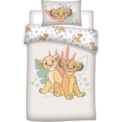 Aymax O rei leão capa nórdica bebé 100 x 140 capa almofada Disney Roupa de cama reversível para bebé Algodão natural macio respirável Disney 0-3 berço presente lavável na máquina Aymax O rei leão capa nórdica bebé 100 x 140 capa almofada Disney Roupa de cama reversível para bebé Algodão natural macio respirável Disney 0-3 berço presente lavável na máquina
