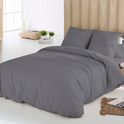 NATURALS Icehome Capa Nórdica 90 de Microfibra Ecológica, Conjunto de Capa de Edredão 150x220 cm + Fronha Lisa 45x110 cm, Ultrassuave, Respirável e Livre de Rugas, Certificado Oeko-Tex, Cinza NATURALS Icehome Capa Nórdica 90 de Microfibra Ecológica, Conjunto de Capa de Edredão 150x220 cm + Fronha Lisa 45x110 cm, Ultrassuave, Respirável e Livre de Rugas, Certificado Oeko-Tex, Cinza