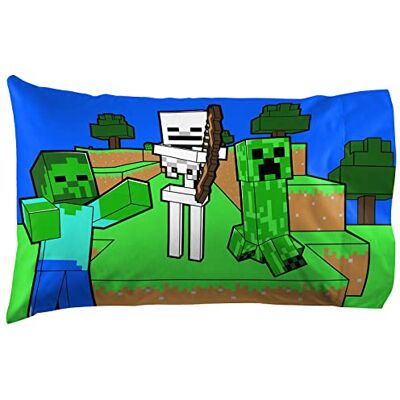 Jay Franco Fronha de almofada Minecraft Creative Fashion 100% algodão 50 x 70 cm Jay Franco Fronha de almofada Minecraft Creative Fashion 100% algodão 50 x 70 cm