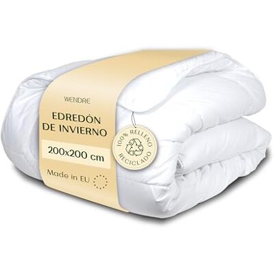 Wendre Edredão nórdico inverno 200 x 200 cm – 300 g/m² quente Wendre Edredão nórdico inverno 200 x 200 cm – 300 g/m² quente