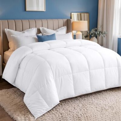 Utopia Bedding Edredão acolchoado 135 x 200 cm, edredão cama 80, enchimento nórdico 200 gr/m² em 100% microfibra (branco) Utopia Bedding Edredão acolchoado 135 x 200 cm, edredão cama 80, enchimento nórdico 200 gr/m² em 100% microfibra (branco)