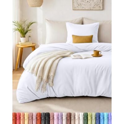 Utopia Bedding Conjunto de roupa de cama Utopia Conjunto de 2 peças de microfibra, inclui capa de edredão de 40 x 200 cm, com fecho de correr seguro e fronha de 65 x 65 cm com fecho tipo envelope (branco) Utopia Bedding Conjunto de roupa de cama Utopia Conjunto de 2 peças de microfibra, inclui capa de edredão de 40 x 200 cm, com fecho de correr seguro e fronha de 65 x 65 cm com fecho tipo envelope (branco)