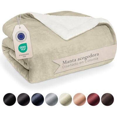 Blumtal - Sherpa Kuscheldecke - Beige - Manta de polar Blumtal - Sherpa Kuscheldecke - Beige - Manta de polar