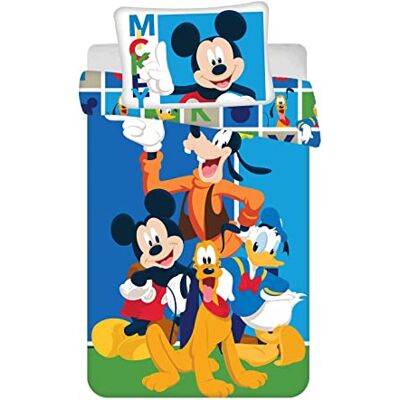 Roupa de cama para bebê Disney Mickey Mouse Donald Duck - 100 x 135 cm - Algodão - Antracite Roupa de cama para bebê Disney Mickey Mouse Donald Duck - 100 x 135 cm - Algodão - Antracite