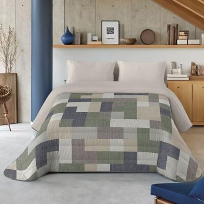 NATURALS Edredão nórdico estampado 300 gramas, cama 180-100% microfibra respirável toque penas 270 x 260 cm acolchoado extra macio outono/inverno fabricado em Espanha NATURALS Edredão nórdico estampado 300 gramas, cama 180-100% microfibra respirável toque penas 270 x 260 cm acolchoado extra macio outono/inverno fabricado em Espanha
