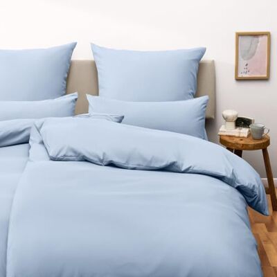 Blumtal Conjunto de Capa Nórdica Cama 90 Microfibra Conjunto de Capa de Edredão 135x200 e Fronhas de Almohada 40x80, Certificado Oeko-Tex, Muito Suave e Respirável Azul Claro Blumtal Conjunto de Capa Nórdica Cama 90 Microfibra Conjunto de Capa de Edredão 135x200 e Fronhas de Almohada 40x80, Certificado Oeko-Tex, Muito Suave e Respirável Azul Claro