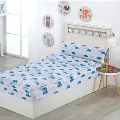 DHESTIA HOME Saco nórdico com fecho de correr para cama de 90 crianças e cama de 105 nuvens, cor única, tamanho para cama 105 DHESTIA HOME Saco nórdico com fecho de correr para cama de 90 crianças e cama de 105 nuvens, cor única, tamanho para cama 105