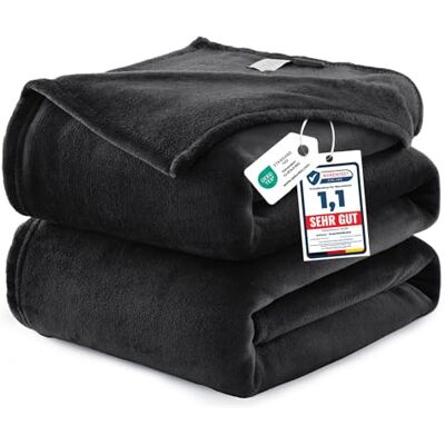 Wavve Manta de Microfibra Flanela Fleece 270x230 cm – Preto Wavve Manta de Microfibra Flanela Fleece 270x230 cm – Preto