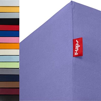 r-up Passt Lençol-capa 140 x 200 160 x 200 até 35 cm de altura, de muitas cores, 100% algodão, 130 g/m² (roxo) r-up Passt Lençol-capa 140 x 200 160 x 200 até 35 cm de altura, de muitas cores, 100% algodão, 130 g/m² (roxo)