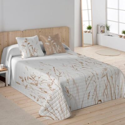 NATURALS Colcha Bouti estampada, cama de 90 cm, 180 x 260 cm, microfibra, extra macia, 1 fronha de almofada 50 x 50 cm, cobertura acolchoada com linhas, ideal primavera e verão, NATURALS Colcha Bouti estampada, cama de 90 cm, 180 x 260 cm, microfibra, extra macia, 1 fronha de almofada 50 x 50 cm, cobertura acolchoada com linhas, ideal primavera e verão,