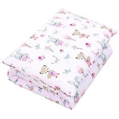 TupTam Conjunto de Edredão Infantil com Desenhos para Toda a Estação Nórdica Fronha Plana 2pcs., Raposa/Coelho/Rosa, 135x100 cm TupTam Conjunto de Edredão Infantil com Desenhos para Toda a Estação Nórdica Fronha Plana 2pcs., Raposa/Coelho/Rosa, 135x100 cm