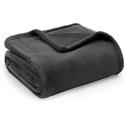 Bedsure Cobertor de Pelúcia Manta de Lã Manta para Manter Quente e Macia, Sofá Manta XL, Manta para Sofá, Sala de Estar e Mantas de Pelúcia 130 x 150 cm, Cinzento Escuro Bedsure Cobertor de Pelúcia Manta de Lã Manta para Manter Quente e Macia, Sofá Manta XL, Manta para Sofá, Sala de Estar e Mantas de Pelúcia 130 x 150 cm, Cinzento Escuro