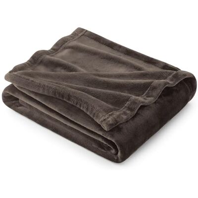 Bedsure Cobertor de More than comfort, super macio, de alta qualidade, de microfibra e flanela, resistente a dobras e anti-descoloração, microfibra, castanho, 130 x 150 cm Bedsure Cobertor de More than comfort, super macio, de alta qualidade, de microfibra e flanela, resistente a dobras e anti-descoloração, microfibra, castanho, 130 x 150 cm