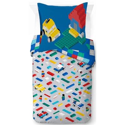 Jay Franco Lego Conjunto de capa nórdica – roupa de cama super macia para crianças com fronha de almofada, apenas capa nórdica (enchimento não incluído), multicolorida, conjunto de 2 peças individual Jay Franco Lego Conjunto de capa nórdica – roupa de cama super macia para crianças com fronha de almofada, apenas capa nórdica (enchimento não incluído), multicolorida, conjunto de 2 peças individual