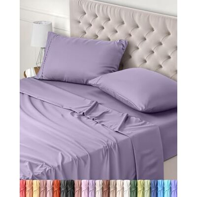 Utopia Bedding Conjunto de Roupa de Cama 4 Peças 180x200 Poliéster Microfibra Escovada Certificado Oeko-Tex Lençol de Elástico, Lençol de Topo e 2 Fronhas de Almofada 50x75 (Cama 180, Lavanda) Utopia Bedding Conjunto de Roupa de Cama 4 Peças 180x200 Poliéster Microfibra Escovada Certificado Oeko-Tex Lençol de Elástico, Lençol de Topo e 2 Fronhas de Almofada 50x75 (Cama 180, Lavanda)