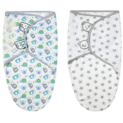 Vicloon Swaddle Cobertores de bebé, 2 unidades saco de dormir de algodão para bebé, pano para embrulhar bebé, saco de fraldas para recém-nascidos de 4-6 meses Vicloon Swaddle Cobertores de bebé, 2 unidades saco de dormir de algodão para bebé, pano para embrulhar bebé, saco de fraldas para recém-nascidos de 4-6 meses