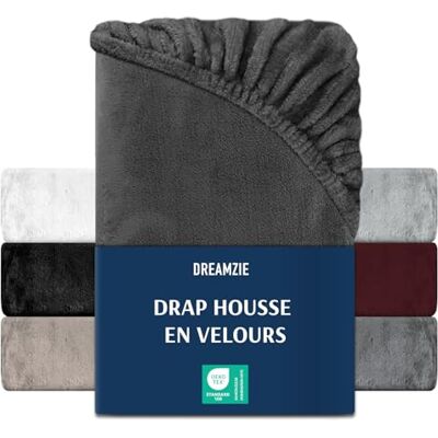 Dreamzie Lençol de baixo 90-100x200 Cinzento Escuro Lençol Polar para Cama de 90 a 100 x 200 cm Oeko Tex Dreamzie Lençol de baixo 90-100x200 Cinzento Escuro Lençol Polar para Cama de 90 a 100 x 200 cm Oeko Tex