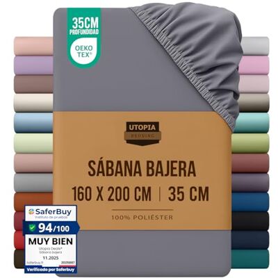 UTOPIA BEDDING - Lenzuolo Angoli Matrimoniale 160x200 UTOPIA BEDDING - Lenzuolo Angoli Matrimoniale 160x200