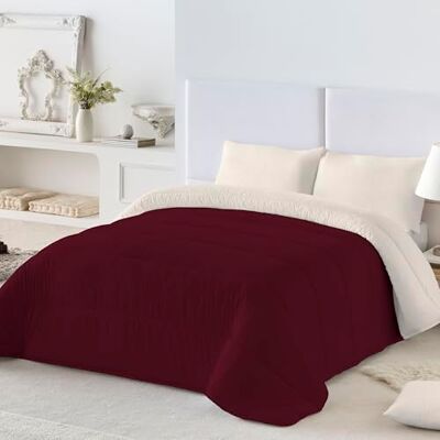 NATURALS Edredão Nórdico 300 Gramas Liso Bicolor Reversível Microfibra Extramacia Acolchoado de Grande Conforto e Respirável Bordô/Baunilha Cama 90/105 (180x260 cm) Fabricado em Espanha NATURALS Edredão Nórdico 300 Gramas Liso Bicolor Reversível Microfibra Extramacia Acolchoado de Grande Conforto e Respirável Bordô/Baunilha Cama 90/105 (180x260 cm) Fabricado em Espanha
