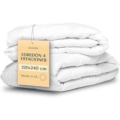 Wendre Edredão nórdico 4 estações, cama de 150/135 (220 x 240 cm), Duvet ajustável e respirável para todo o ano, certificado Oeko-Tex Wendre Edredão nórdico 4 estações, cama de 150/135 (220 x 240 cm), Duvet ajustável e respirável para todo o ano, certificado Oeko-Tex