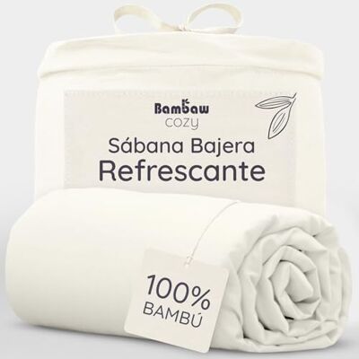 Bambaw Lençol de Baixo de Bambu 180x200 cm, Bolso 35 cm, Roupa de Cama Antiácaros para Cama 180, Lençol de Verão e Inverno Térmico e Macio, Lençóis de Bambu 180x200, Certificado Oeko-Tex (Bege) Bambaw Lençol de Baixo de Bambu 180x200 cm, Bolso 35 cm, Roupa de Cama Antiácaros para Cama 180, Lençol de Verão e Inverno Térmico e Macio, Lençóis de Bambu 180x200, Certificado Oeko-Tex (Bege)