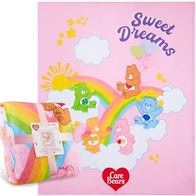 Get Trend Care Bears Cobertor infantil e adultos, para cama sofá, viagem, decoração de quarto, mantas macias e divertidas, presentes originais, 130 x 150 cm (multi care birs) Get Trend Care Bears Cobertor infantil e adultos, para cama sofá, viagem, decoração de quarto, mantas macias e divertidas, presentes originais, 130 x 150 cm (multi care birs)