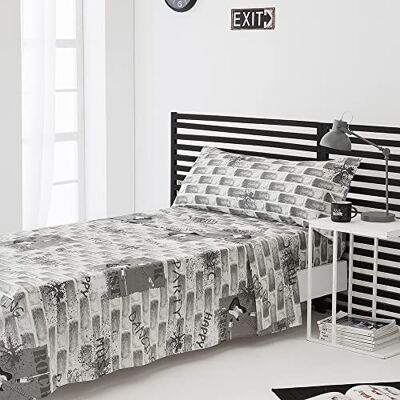 COTTON ARTean Conjunto de lençóis Infantil/Juvenil Rock 50% algodão 50% poliéster Multicor. Conjunto de cama para 105 x 190/200. Inclui lençol de cima + lençol de baixo ajustável + 1 fronha de COTTON ARTean Conjunto de lençóis Infantil/Juvenil Rock 50% algodão 50% poliéster Multicor. Conjunto de cama para 105 x 190/200. Inclui lençol de cima + lençol de baixo ajustável + 1 fronha de