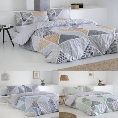 COTTON ARTean Capa nórdica para cama de 180 algodão poliéster GEKA cinzento Inclui 3 peças: F. Edredão 260 x 240 2 F. de almofada fecho botões. Certificado OEKO-TEX COTTON ARTean Capa nórdica para cama de 180 algodão poliéster GEKA cinzento Inclui 3 peças: F. Edredão 260 x 240 2 F. de almofada fecho botões. Certificado OEKO-TEX
