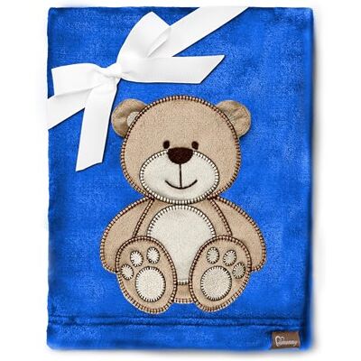 Be Mammy Cobertor quente cobertor criança cobertor inverno presente bebé menina Baby Blanket BE20-168 (azul escuro urso) Be Mammy Cobertor quente cobertor criança cobertor inverno presente bebé menina Baby Blanket BE20-168 (azul escuro urso)