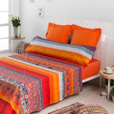 COTTON ARTean Jogo de lençóis para cama 90 cm percal 180 fios índigo Inclui 3 peças: bancada, lençol de baixo ajustável, 1 fronha de almofada. Certificado OEKO-TEX COTTON ARTean Jogo de lençóis para cama 90 cm percal 180 fios índigo Inclui 3 peças: bancada, lençol de baixo ajustável, 1 fronha de almofada. Certificado OEKO-TEX