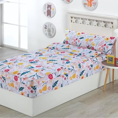 DHESTIA HOME Saco nórdico com fecho de correr ajustável para cama de criança 90 e cama de 105, florenzia, cor única, tamanho cama 90 DHESTIA HOME Saco nórdico com fecho de correr ajustável para cama de criança 90 e cama de 105, florenzia, cor única, tamanho cama 90