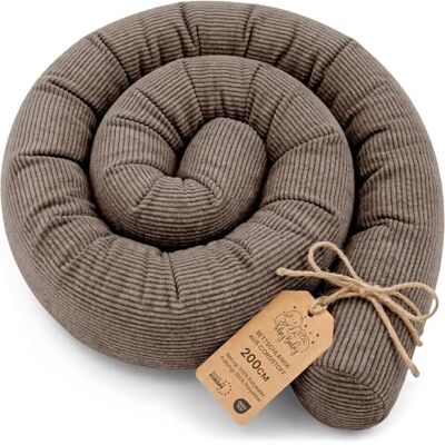 Totsy Baby Almofada para dormir de lado, almofada para o corpo de cobra 200 cm veludo almofada cervical rolo lavável almofadas grandes almofada para o corpo certificado Oeko-Tex castanho B Totsy Baby Almofada para dormir de lado, almofada para o corpo de cobra 200 cm veludo almofada cervical rolo lavável almofadas grandes almofada para o corpo certificado Oeko-Tex castanho B