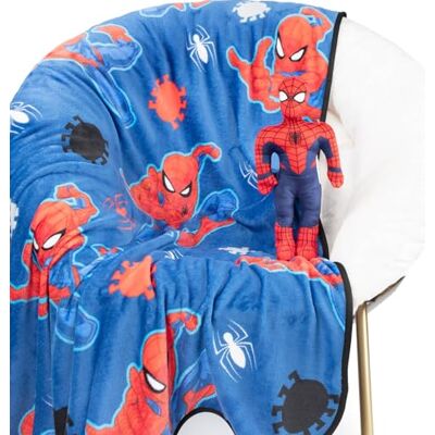 Jay Franco Cobertor infantil macio e almofada mini com design da Marvel Spiderman 130 x 150 cm conjunto de manta de forro polar e almofada de Spiderman para menino Jay Franco Cobertor infantil macio e almofada mini com design da Marvel Spiderman 130 x 150 cm conjunto de manta de forro polar e almofada de Spiderman para menino