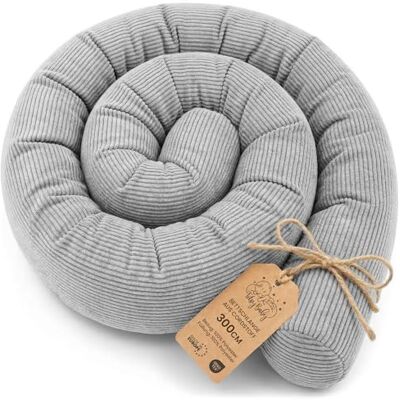 Totsy Baby Almofada para dormir de lado, almofada para o corpo de cobra 300 cm veludo almofada cervical rolo lavável almofadas grandes almofada para o corpo certificado Oeko-Tex cinzento C Totsy Baby Almofada para dormir de lado, almofada para o corpo de cobra 300 cm veludo almofada cervical rolo lavável almofadas grandes almofada para o corpo certificado Oeko-Tex cinzento C