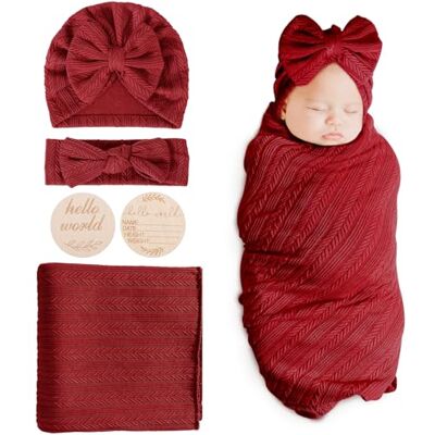 DRESHOW Manta de Bebé Recém-nascido Manta de Arrulho Cobertura Manta Envolvente para Swaddle Bebés 0-3 Meses, Tamanho único DRESHOW Manta de Bebé Recém-nascido Manta de Arrulho Cobertura Manta Envolvente para Swaddle Bebés 0-3 Meses, Tamanho único