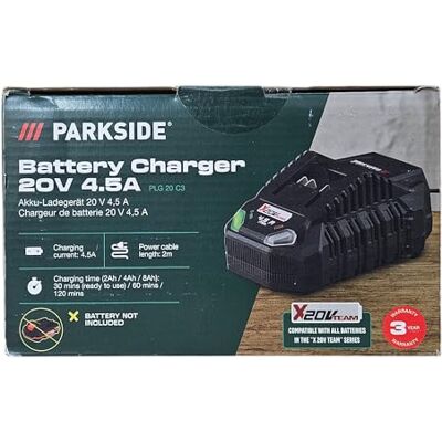 Parkside Carregador »PLG 20 C3«, 120 Watt, 4,5 A 30 min tempo de carregamento X 20 V equipamento Parkside Carregador »PLG 20 C3«, 120 Watt, 4,5 A 30 min tempo de carregamento X 20 V equipamento