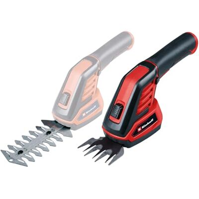 Einhell GC-CG 3.6/70 Li WT Tesoura sem fios para relva e arbustos, bateria de iões de lítio de 3,6 V, 2 Ah, aderência suave, troca de lâmina sem ferramentas, é fornecida com 2 lâminas: Einhell GC-CG 3.6/70 Li WT Tesoura sem fios para relva e arbustos, bateria de iões de lítio de 3,6 V, 2 Ah, aderência suave, troca de lâmina sem ferramentas, é fornecida com 2 lâminas: