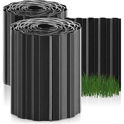 com-four ® 2x borda de relva 20 x 900 cm de plástico borda de canteiro flexível para relva, canteiro de flores ou como borda de corte borda de relva, comprimento ajustável individualmente com-four ® 2x borda de relva 20 x 900 cm de plástico borda de canteiro flexível para relva, canteiro de flores ou como borda de corte borda de relva, comprimento ajustável individualmente