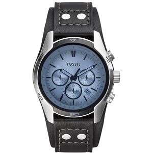 Fossil Relógio para homem Coachman, movimento cronógrafo de quartzo, azul, 45 mm, tira Fossil Relógio para homem Coachman, movimento cronógrafo de quartzo, azul, 45 mm, tira
