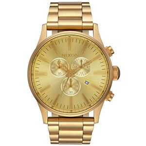 NIXON Sentry Chrono Relógio de pulso, All Gold, Tamanho único, Aço inoxidável NIXON Sentry Chrono Relógio de pulso, All Gold, Tamanho único, Aço inoxidável