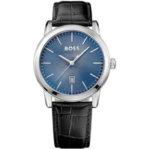 Desconocido BOSS Relógio analógico de quartzo para homem coleção clássica 1 com correia de couro preta , azul, Correia Desconocido BOSS Relógio analógico de quartzo para homem coleção clássica 1 com correia de couro preta , azul, Correia