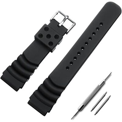 ADDIESDIVE Correas de reloj de silicona para hombre, correa de goma de liberación rápida para relojes, 20 mm y 22 mm ADDIESDIVE Correas de reloj de silicona para hombre, correa de goma de liberación rápida para relojes, 20 mm y 22 mm