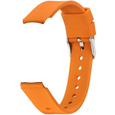 Alienwork Pulseira de relógio de silicone leve macio impermeável barra de mola de libertação rápida, Pulseira de silicone laranja, tira Alienwork Pulseira de relógio de silicone leve macio impermeável barra de mola de libertação rápida, Pulseira de silicone laranja, tira