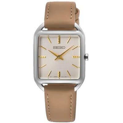 Seiko Reloj Analógico para Mujeres de Cuarzo con Correa en Cuero Seiko Reloj Analógico para Mujeres de Cuarzo con Correa en Cuero