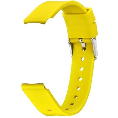 Alienwork Pulseira de relógio de silicone leve macio impermeável barra de mola de libertação rápida, Pulseira de silicone amarelo, tira Alienwork Pulseira de relógio de silicone leve macio impermeável barra de mola de libertação rápida, Pulseira de silicone amarelo, tira